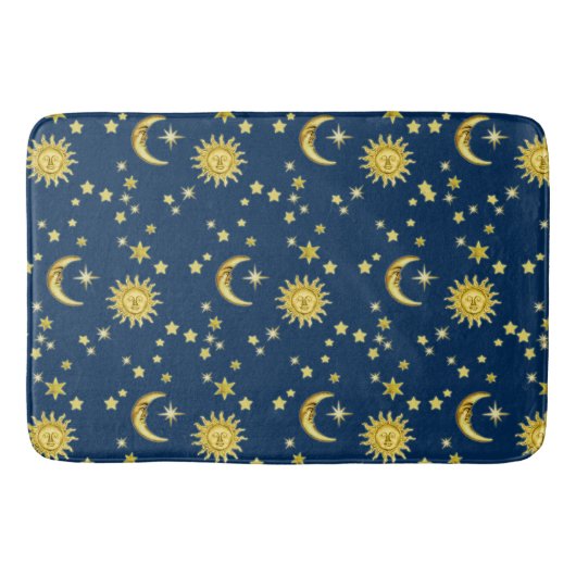 Zon, maan en sterren badmat (Voorkant)