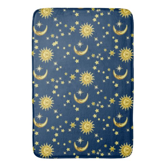 Zon, maan en sterren badmat (Voorkant Verticaal)