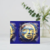 zon maan en sterren briefkaart (Staand voorkant)