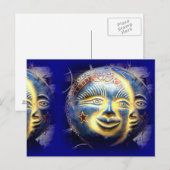 zon maan en sterren briefkaart (Voorkant / Achterkant)