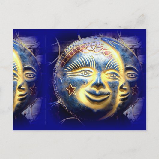 zon maan en sterren briefkaart (Voorkant)