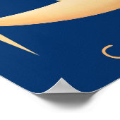 Zon, Maan en Sterren Decoratie Vierkante Poster (Hoek)