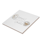 Zon, Maan en Sterren Keramische Tegel Tegeltje (Zijkant)