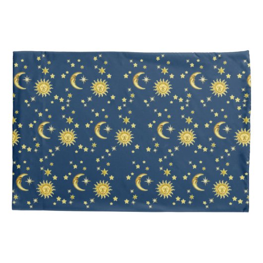 Zon, maan en sterren kussensloop (Achterkant-Links)