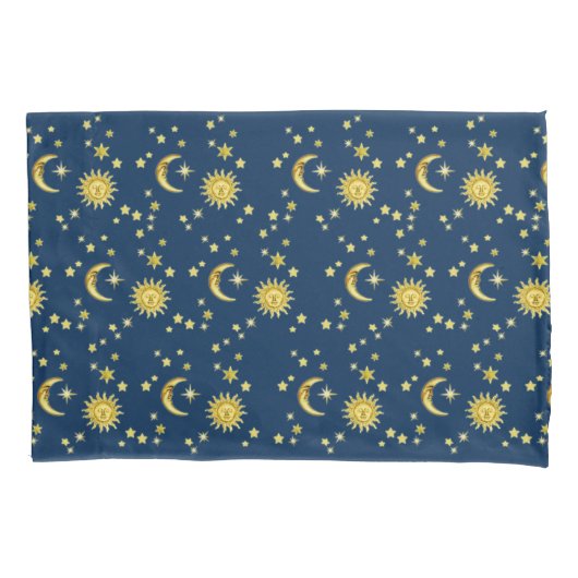 Zon, maan en sterren kussensloop (Voorkant-Links)