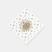 Zon, maan en sterren servet (Hoek)