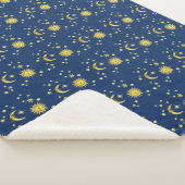 Zon, maan en sterren sherpa deken (3/4)