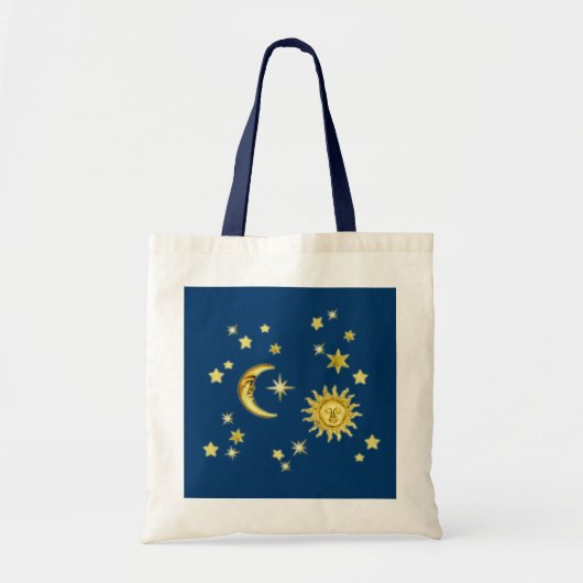 Zon, maan en sterren tote bag (Voorkant)