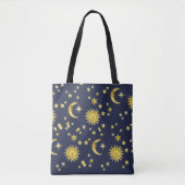 Zon, maan en sterren tote bag (Voorkant)