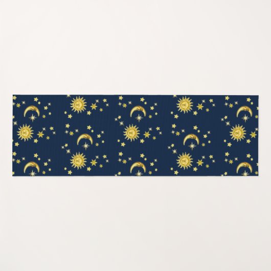 Zon, maan en sterren yogamat (Voorkant (horizontaal))