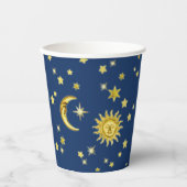 Zon-, maan- en sterrenpapierbekertjes papieren bekers (Voorkant)