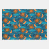 Zon, maan en sterretpapier Reeks 3 Inpakpapier Vel (Voorkant)