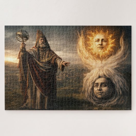 Zon, Maan, Hermes Trismegistus Astrologie Legpuzzel (Horizontaal)