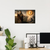 Zon, Maan, Hermes Trismegistus Astrologie Poster (Thuiskantoor)