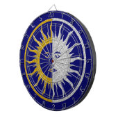 ZON & MAAN in goud & zilver Dartbord (Voorkant Rechts)