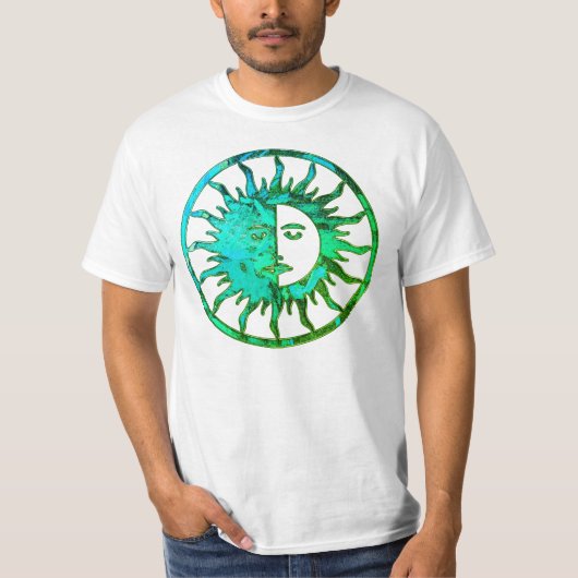 ZON & MAAN in groen turquoise T-shirt (Voorkant)