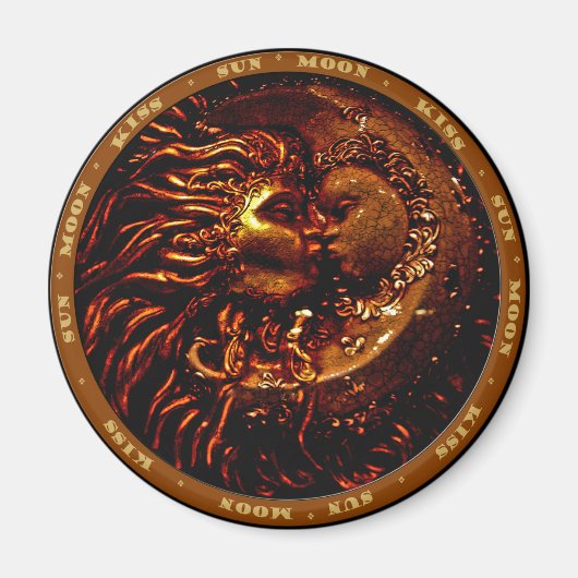 Zon, Maan, Kus Cadeaus Magneet (Voorkant)