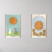 Zon & Maan Moderne Tarot Illustraties Muurkunst Sets (Voorkant)