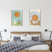 Zon & Maan Moderne Tarot Illustraties Muurkunst Sets (Slaapkamer)