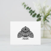 Zon maan Samurai helm Briefkaart (Staand voorkant)