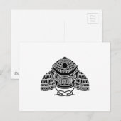Zon maan Samurai helm Briefkaart (Voorkant / Achterkant)