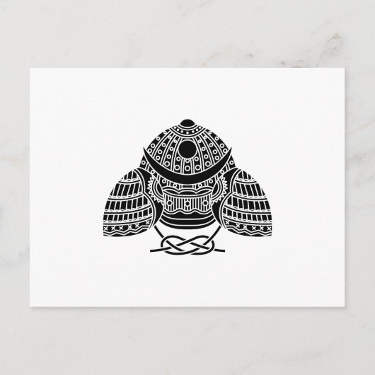 Zon maan Samurai helm Briefkaart (Voorkant)