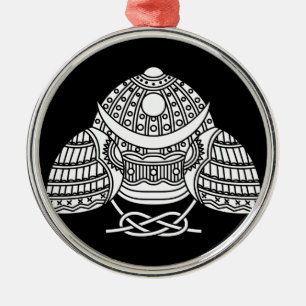 Zon maan Samurai helm Metalen Ornament