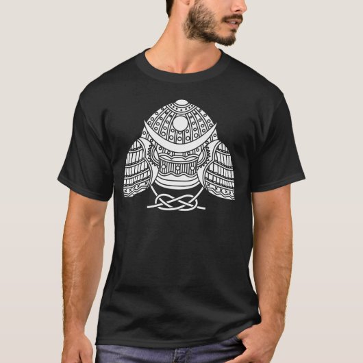 Zon maan Samurai helm T-shirt (Voorkant)