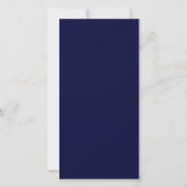 Zon Maan Sterren Monogram Navy Blauwe Trouw Save The Date (Achterkant)