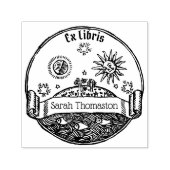  Zon Maan Sterren Oceaan Planeet Aarde Naam Zelfinktende Stempel (Design)