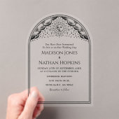 zon maan tarot Kaart boog bruiloft Acryl Uitnodigingen (Insitu (Draagbaar))