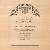 zon maan tarot Kaart boog bruiloft Acryl Uitnodigingen (Voorkant)