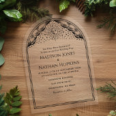  zon maan tarot Kaart boog bruiloft Acryl Uitnodigingen