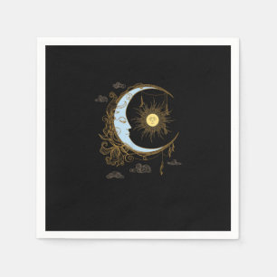 Zon Maan Vintage 90s Heks Whimsigoth Esthetiek Servet
