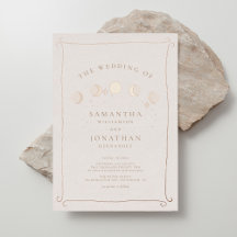 Zon & Maan Whimsical Hand getrokken hemelse bruilo