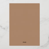 Zon & Maan Whimsicale Handgetekende Hemelse Bruilo Folie Uitnodiging (Achterkant)
