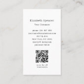 Zon Maan Witte QR-Code Visitekaartje (Achterkant)