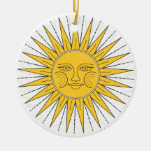 zon, maan, wolken en sterren