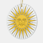  zon, maan, wolken en sterren keramisch ornament (Links)