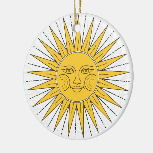  zon, maan, wolken en sterren keramisch ornament (Links)