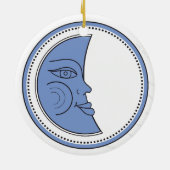  zon, maan, wolken en sterren keramisch ornament (Achterkant)