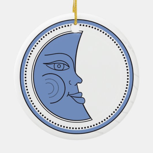  zon, maan, wolken en sterren keramisch ornament (Achterkant)