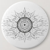 Zon Mandala 1 Ronde Button 6,0 Cm (Voorkant)