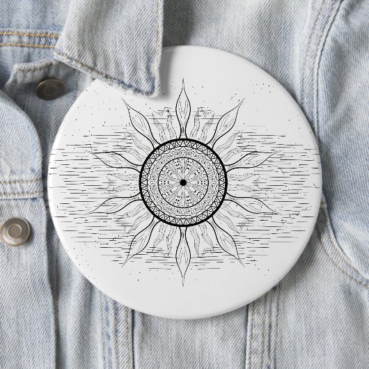 Zon Mandala 1 Ronde Button 6,0 Cm (In situ)