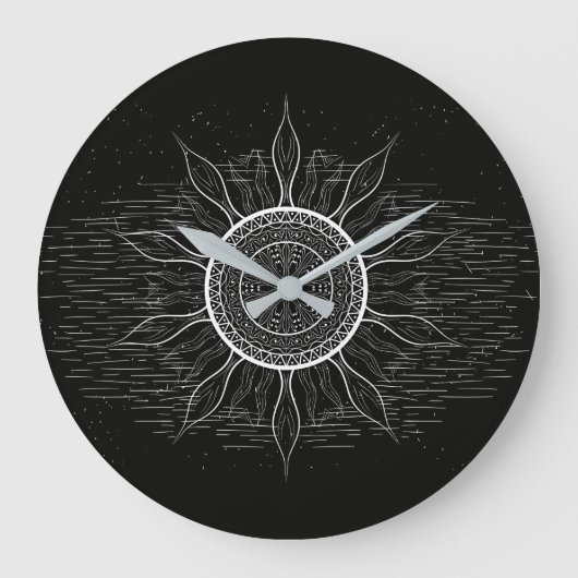 Zon Mandala 2 Grote Klok (Voorkant)