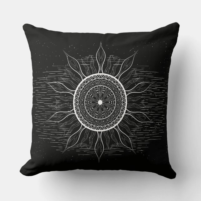 Zon Mandala 2 Kussen (Voorkant)