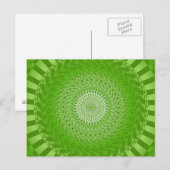Zon Mandala groen Briefkaart (Voorkant / Achterkant)