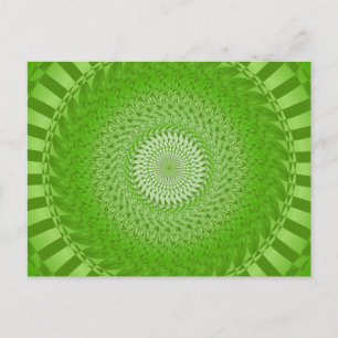 Zon Mandala groen Briefkaart