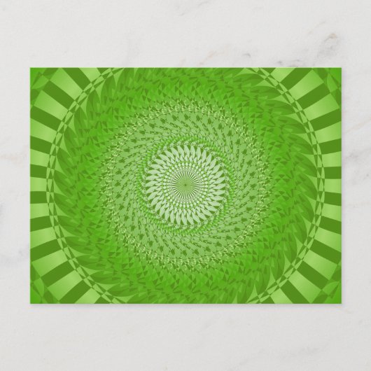 Zon Mandala groen Briefkaart (Voorkant)