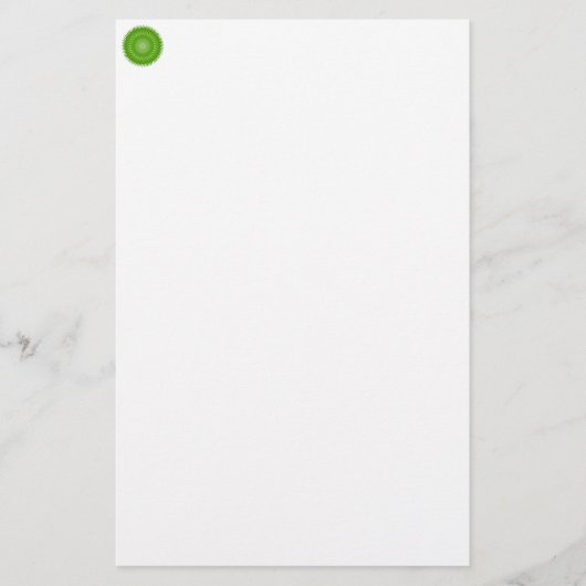 Zon Mandala groen Briefpapier (Voorkant)